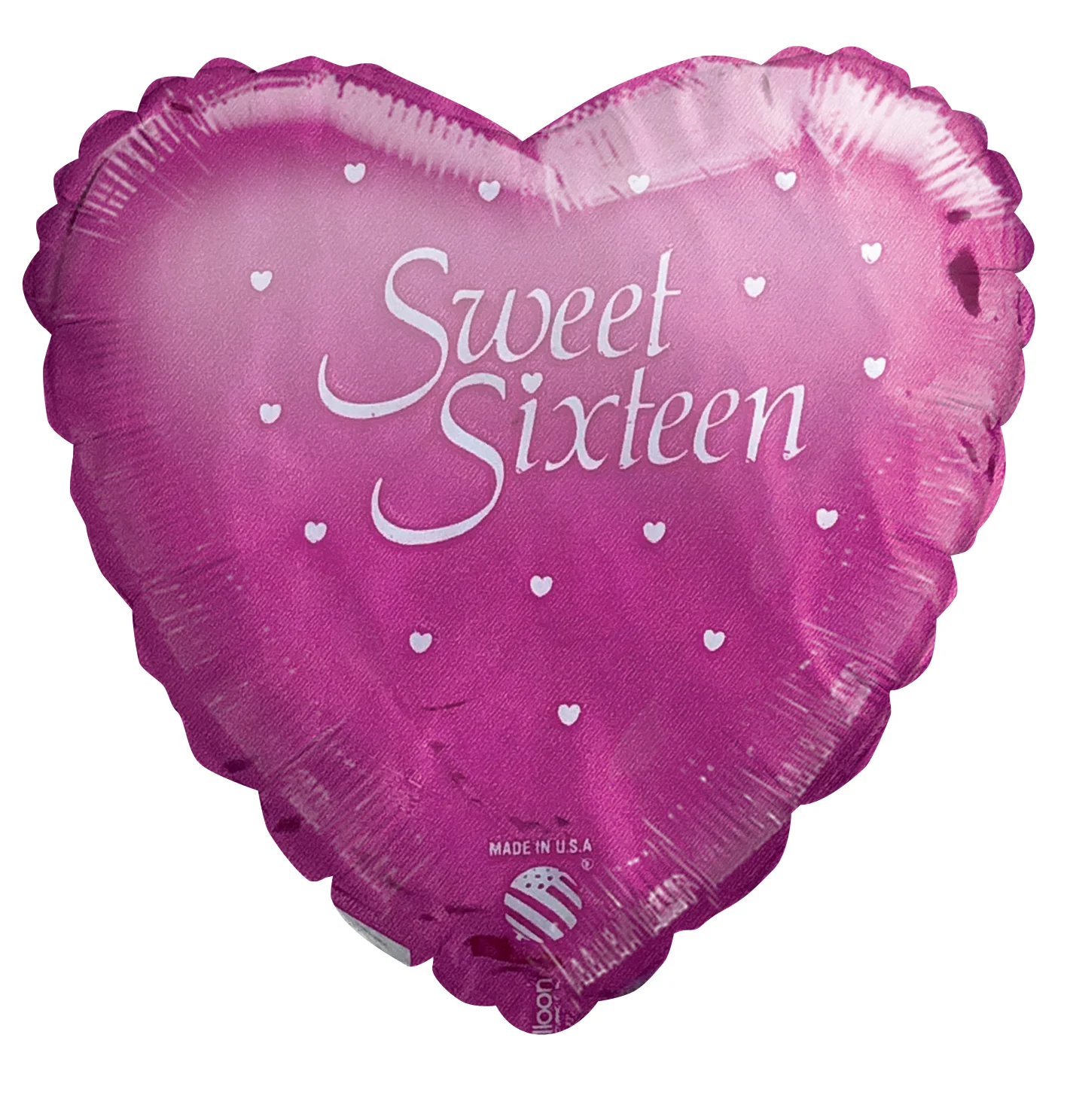 4" Airfill Only (Sticks Sold Separately) Sweet Sixteen Pink Foil Balloon
