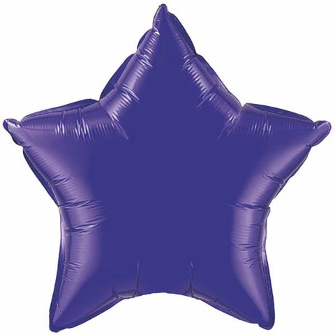 4" Quartz Purple Solid Color Star Airfill Only (Sticks Sold Separately) Balloon