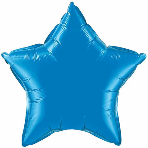 4" Sapphire Blue Solid Color Star Airfill Only (Sticks Sold Separately) Balloon