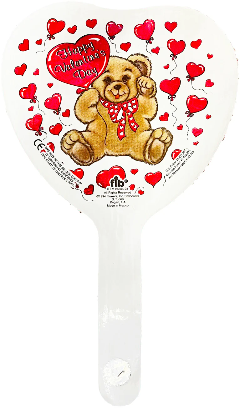 4" Airfill Only Requires Heat Sealing Happy Valentine's Day Foil Balloon