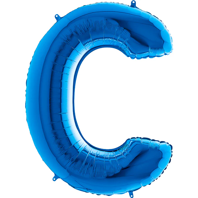 40" (34" Inflated) Foil Shape Megaloon Balloon Letter C Blue