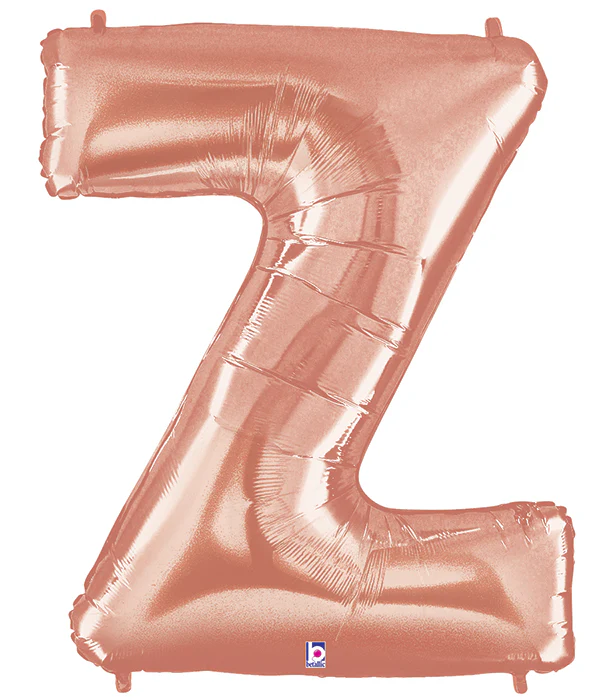 40" (34" Inflated) Foil Shape Megaloon Balloon Letter Z Rose Gold