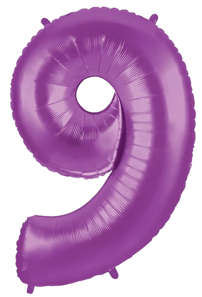 40" (34" Inflated) Large Number Balloon 9 Purple