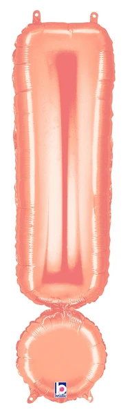 40" (34" Inflated) Megaloon Foil Balloon Exclamation Point ( ! ) Rose Gold