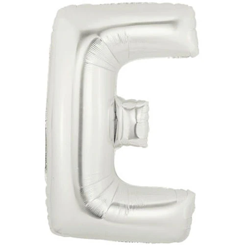 40" (34" Inflated) Megaloon Large Letter Balloon E Silver