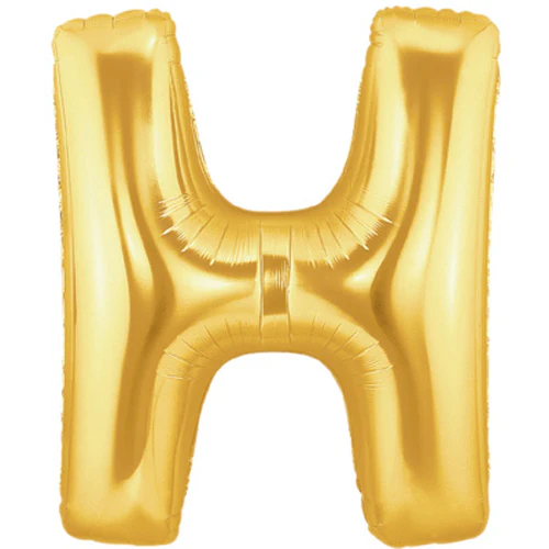 40" (34" Inflated) Megaloon Large Letter Balloon H Gold