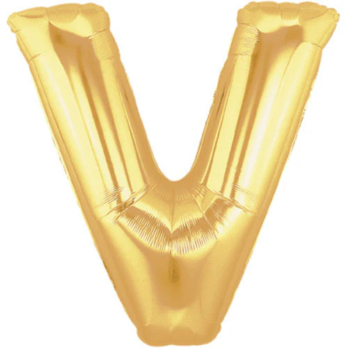 40" (34" Inflated) Megaloon Large Letter Balloon V Gold