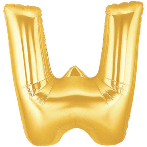 40" (34" Inflated) Megaloon Large Letter Balloon W Gold