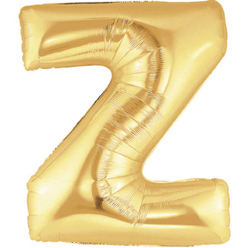 40" (34" Inflated) Megaloon Large Letter Balloon Z Gold