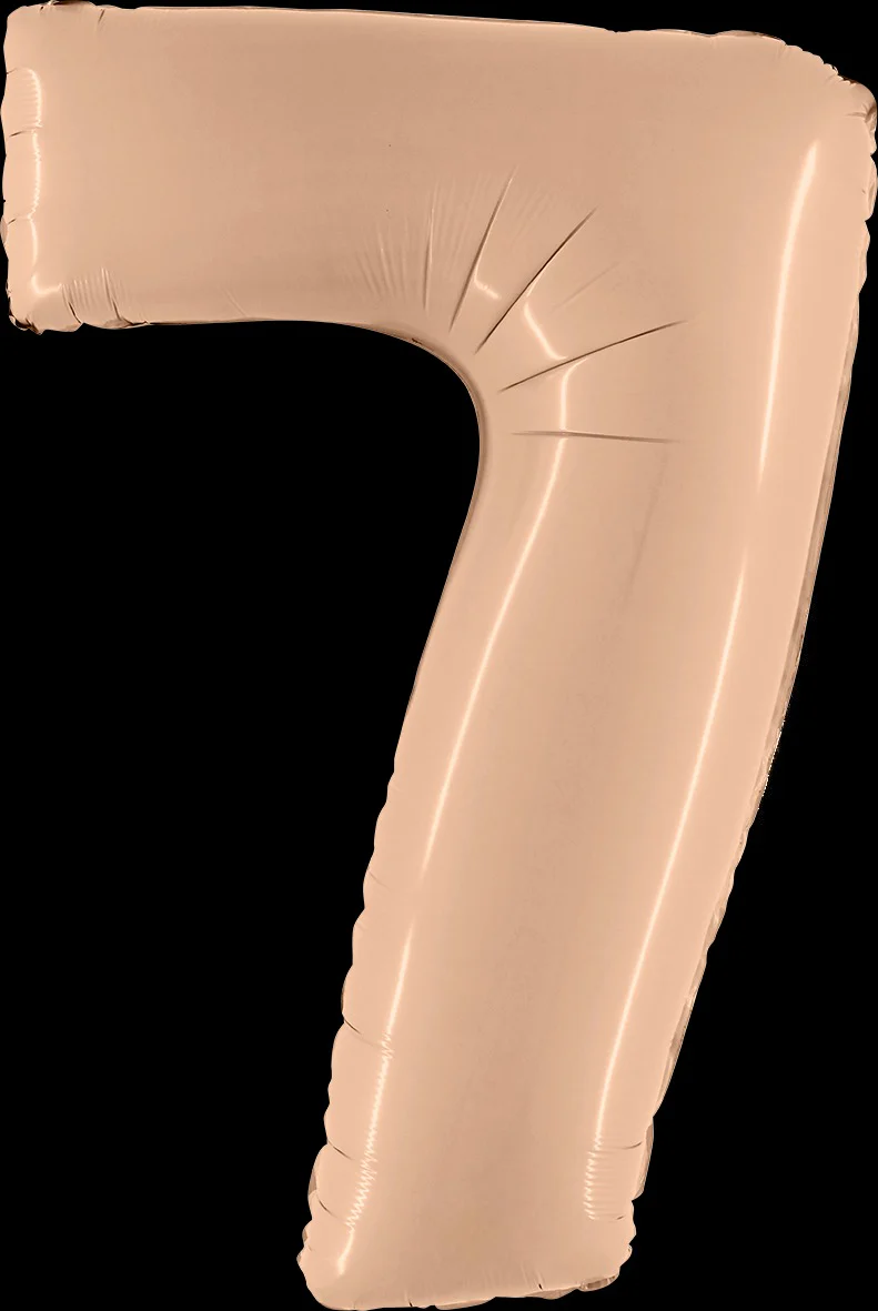40" (34" Inflated) Number "7" Satin Nude Foil Balloons
