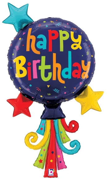 40" Balloon Streamers Birthday Foil Balloon