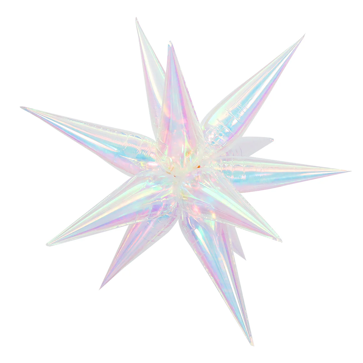 40" Airfill Decor Only Pearl Lustrous Iridescent Starburst (12 Piece Kit) Balloon
