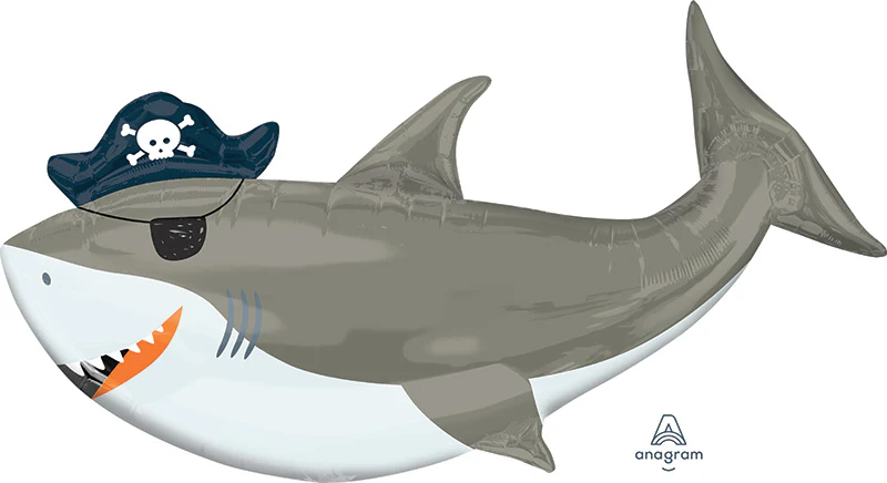 41" Ahoy Pirate Shark Balloon Foil Balloons