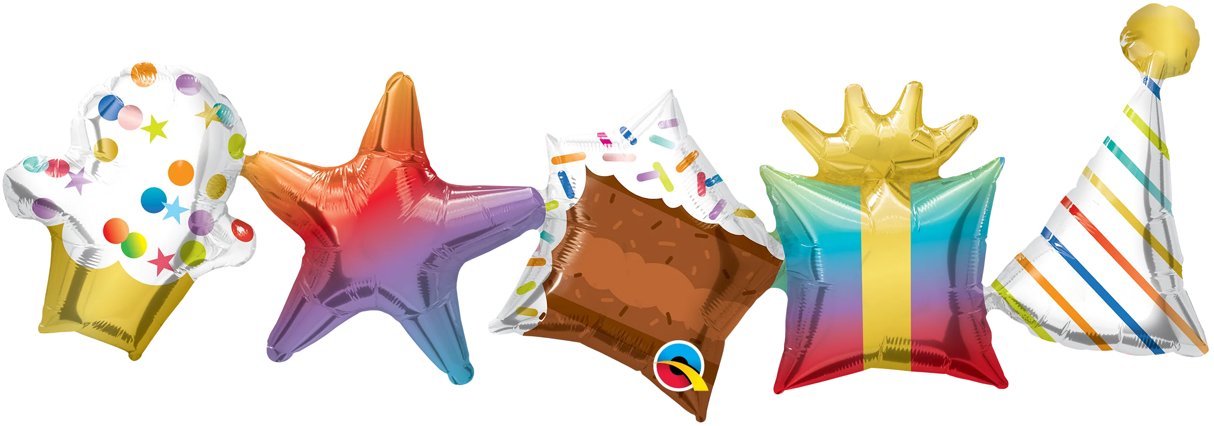 41" Happy Birthday Garland Foil Balloon Airfill Only (2 Pack)
