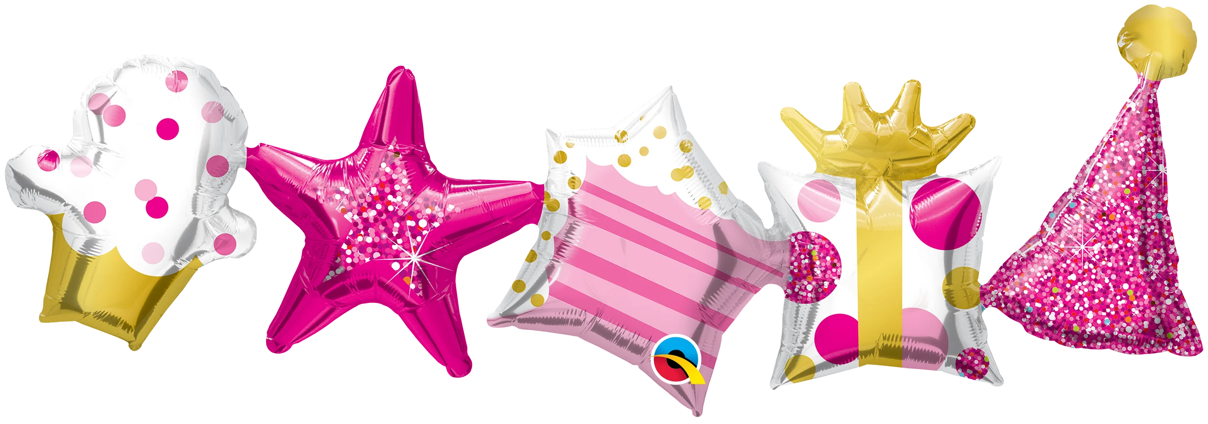 41" Happy Birthday Garland Pink Foil Balloon Airfill Only (2 Pack)