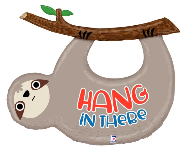 42" Foil Shape Balloon Hang In There Sloth