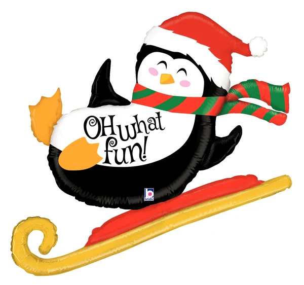 42" Foil Shape Oh What Fun! Penguin Foil Balloon