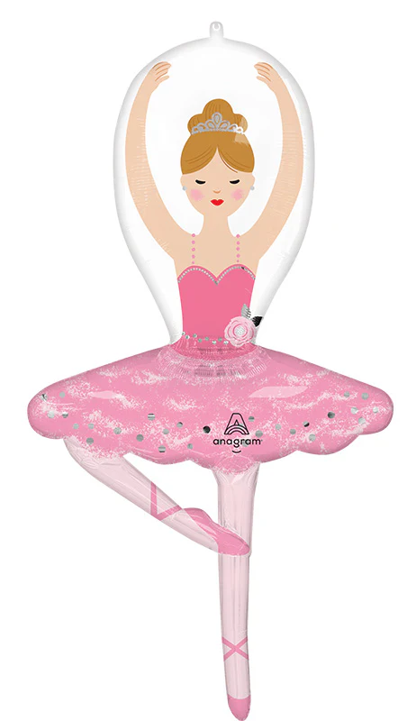 43" SuperShape Ballerina Girl Foil Balloon