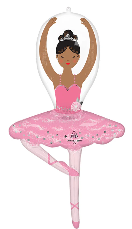 43" SuperShape Ballerina Girl Foil Balloon