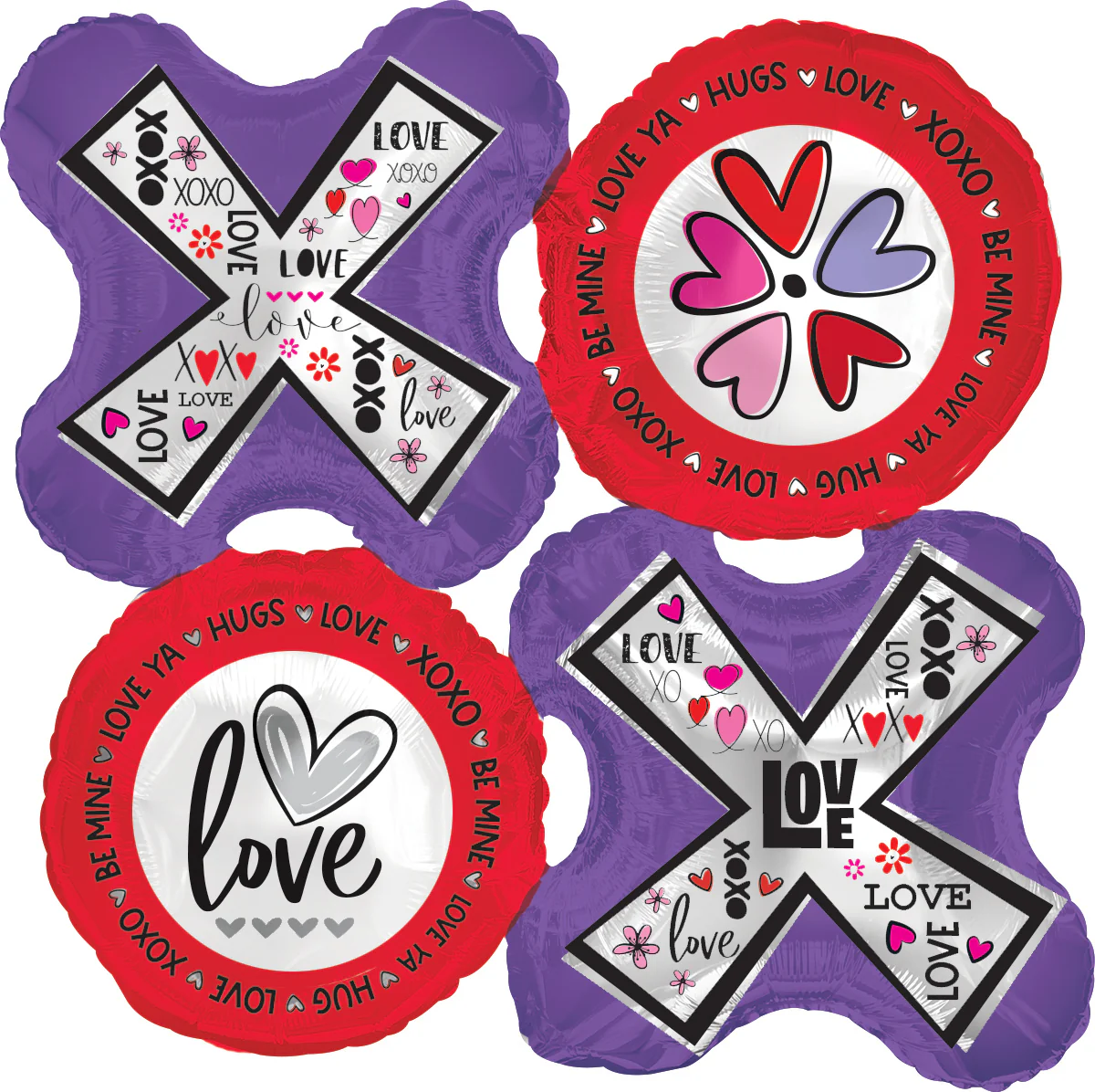 30" Love Talk XOXO Foil Balloon
