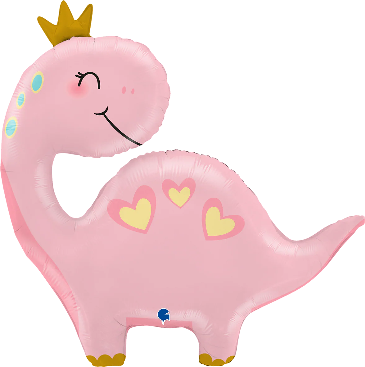 44" Pink Dino Foil Balloon