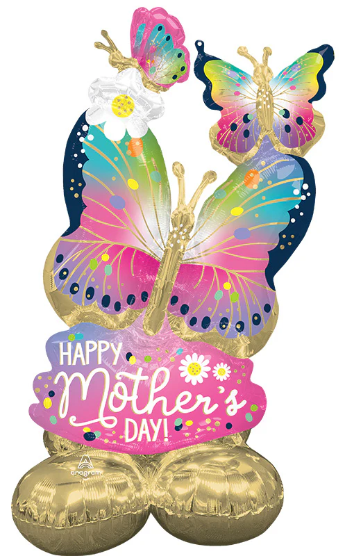 44" Mother's Day Vibrant Flutters Consumer Inflatables AirLoonz Large Foil Balloon
