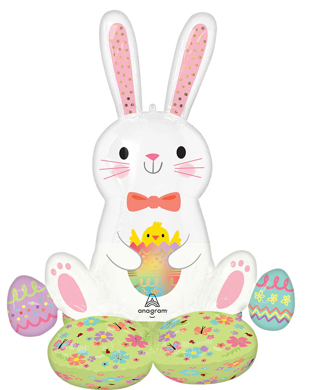 45" Consumer Inflatable AirLoonz Bunny Love Foil Balloon