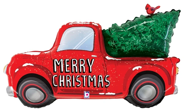 47" Foil Shape Christmas Truck Foil Balloons