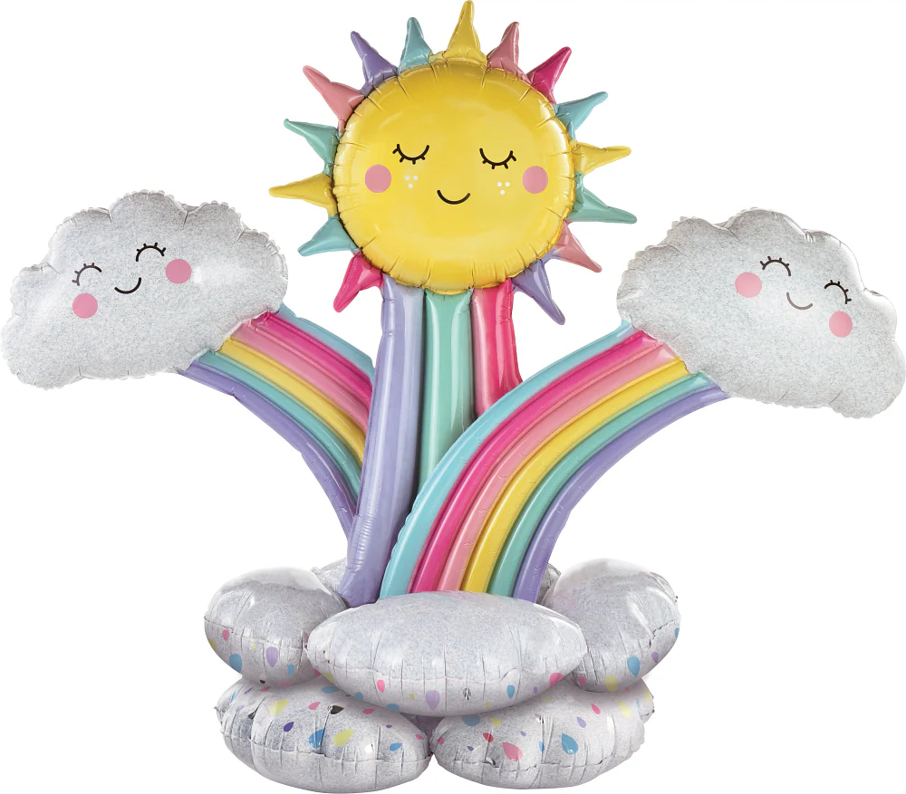 49" Airfill Rainbow Stacker Foil Balloon