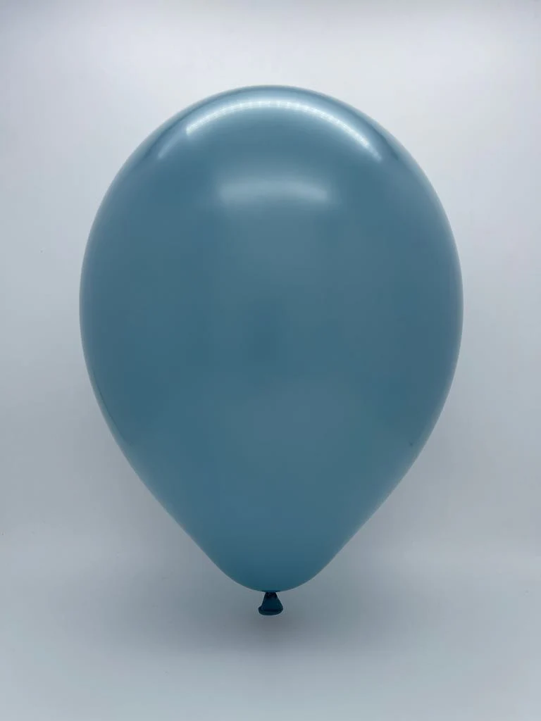 5" Blue Slate Tuftex Latex Balloons Designer Balloons (50 Per Bag) - Image 2