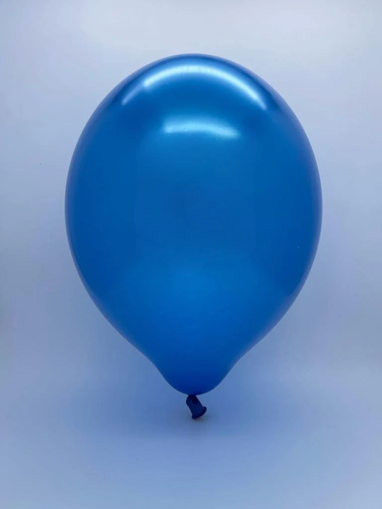 5" Cattex Premium Metal Vivid Blue Latex Balloons (100 Per Bag) - Image 2