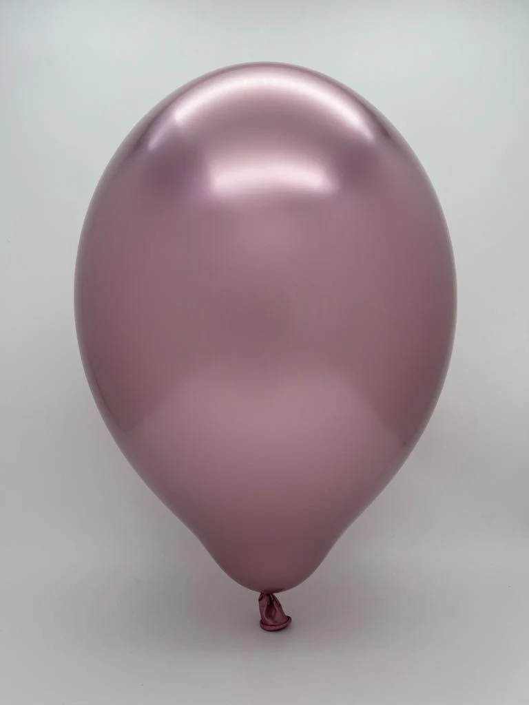 5" Cattex Titanium (Chrome/Mirror) Light Pink Latex Balloons (100 Per Bag) - Image 2