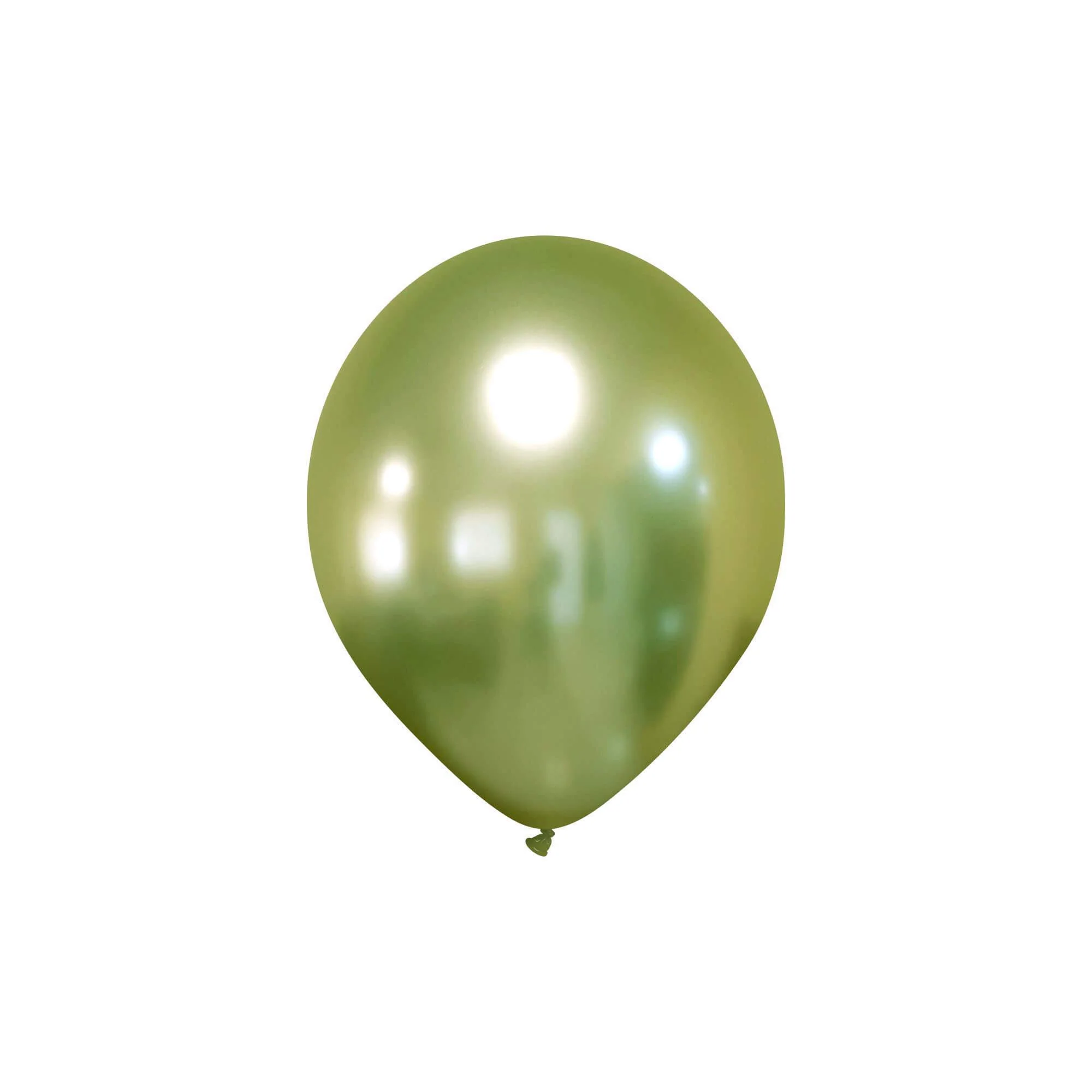 5" Cattex Titanium (Chrome/Mirror) Lime Green Latex Balloons (100 Per Bag)