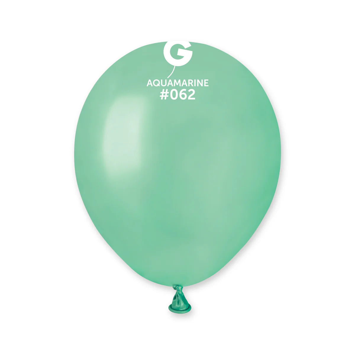 5" Gemar Latex Balloons (Bag of 100) Metallic Aquamarine