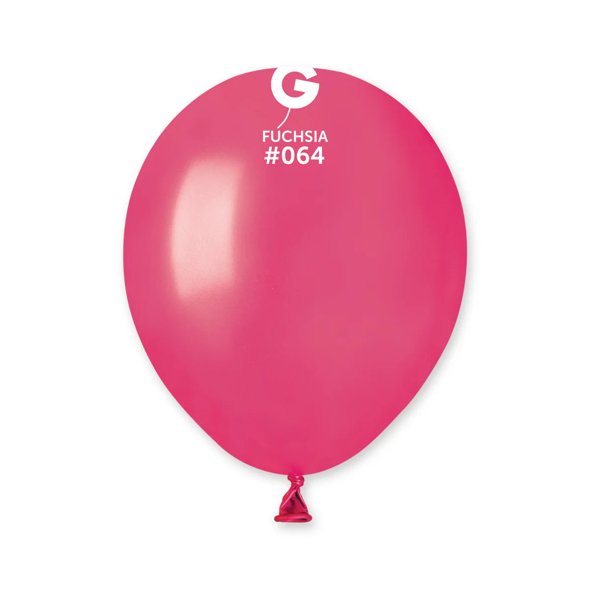 5" Gemar Latex Balloons (Bag of 100) Metallic Fuchsia