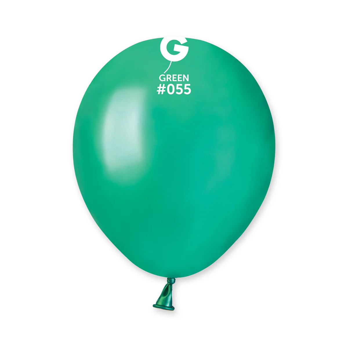 5" Gemar Latex Balloons (Bag of 100) Metallic Green