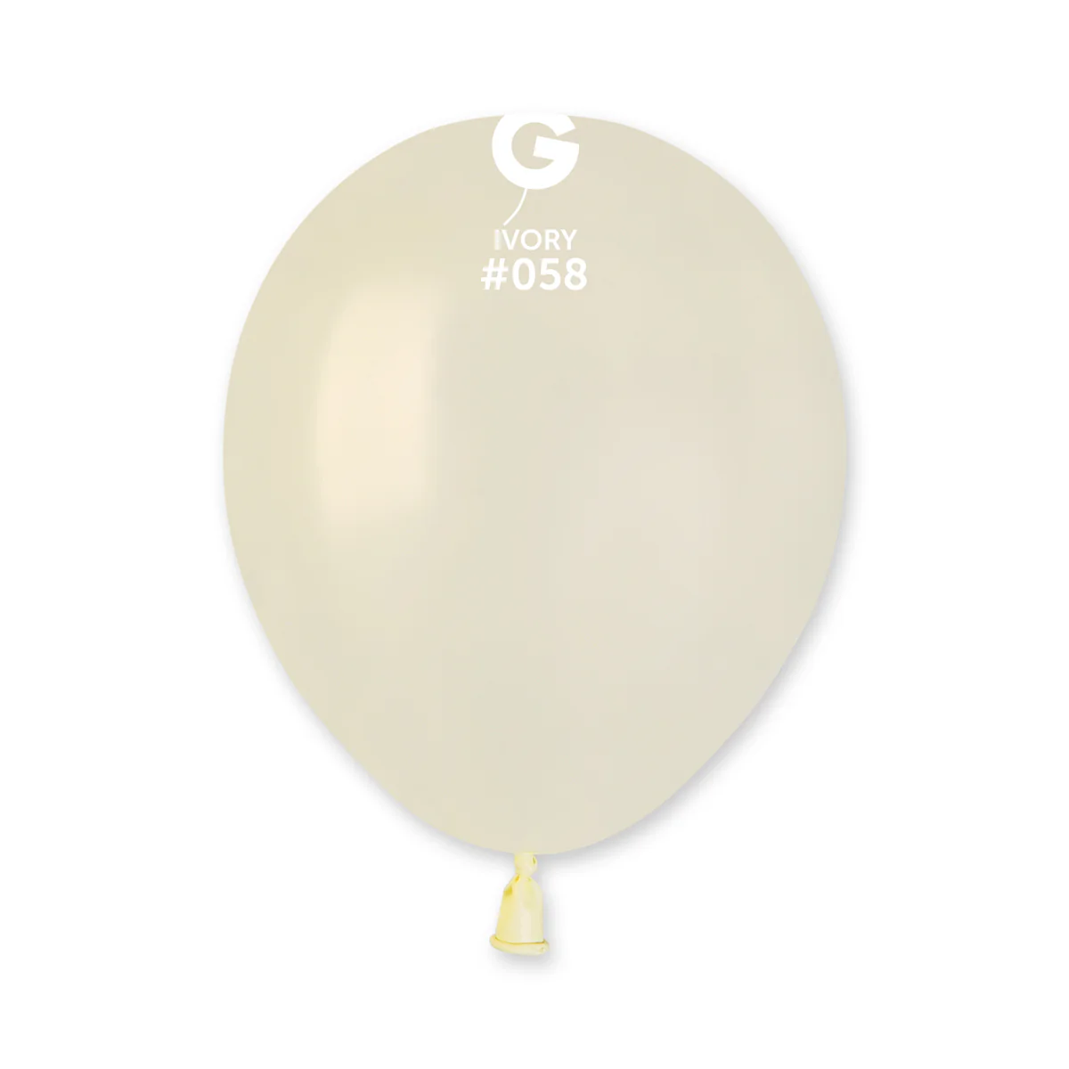 5" Gemar Latex Balloons (Bag of 100) Metallic Ivory