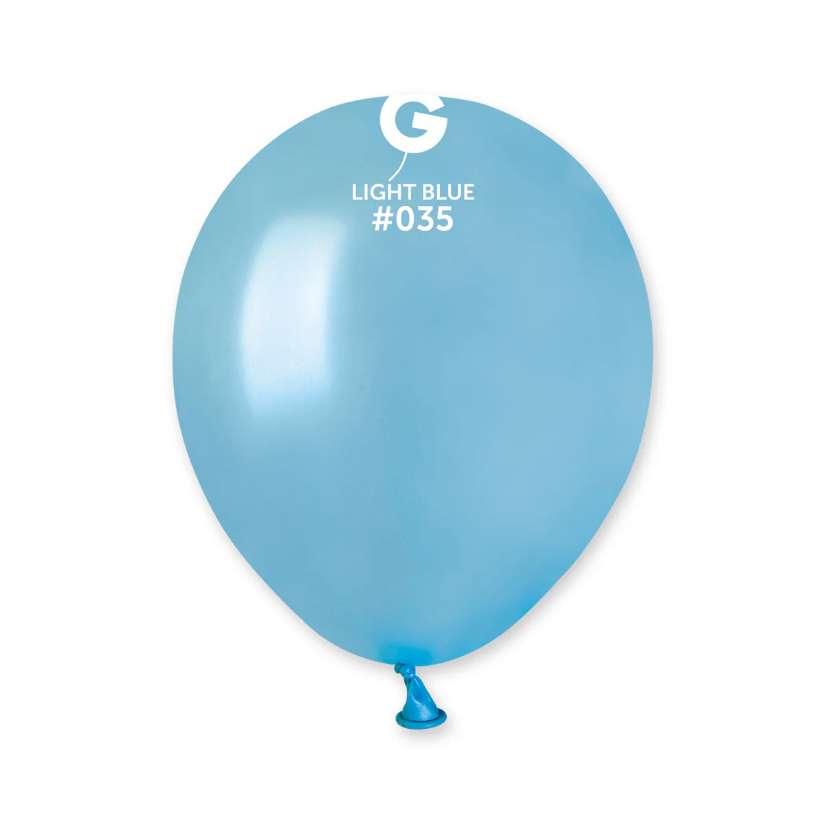 5" Gemar Latex Balloons (Bag of 100) Metallic Light Blue