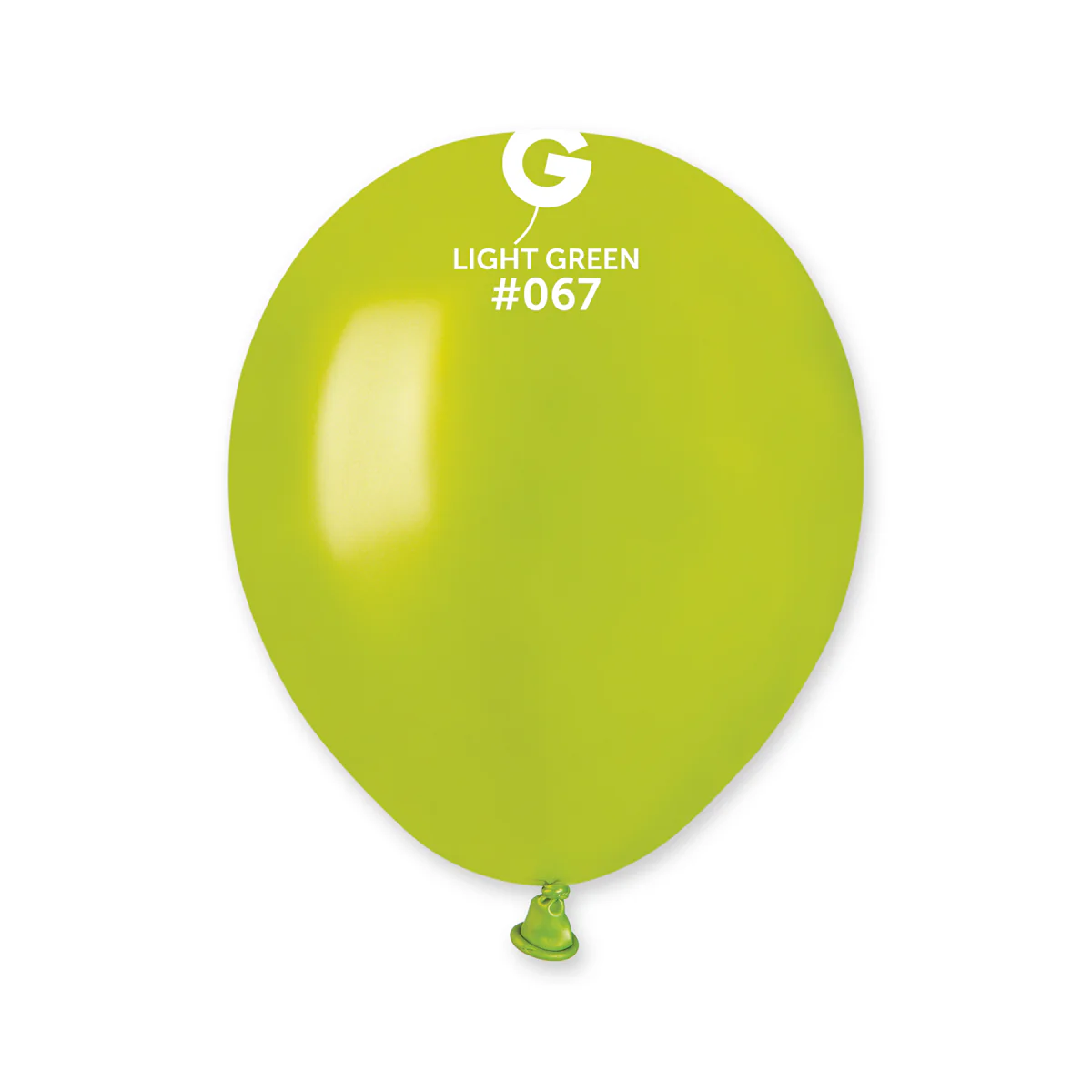 5" Gemar Latex Balloons (Bag of 100) Metallic Light Green