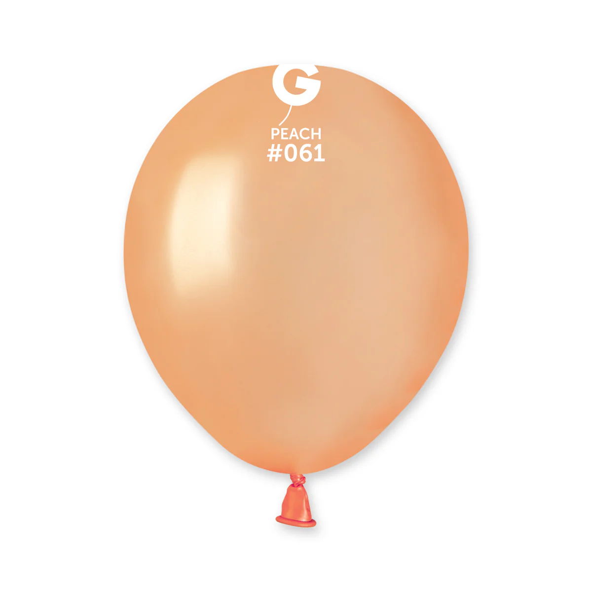 5" Gemar Latex Balloons (Bag of 100) Metallic Peach