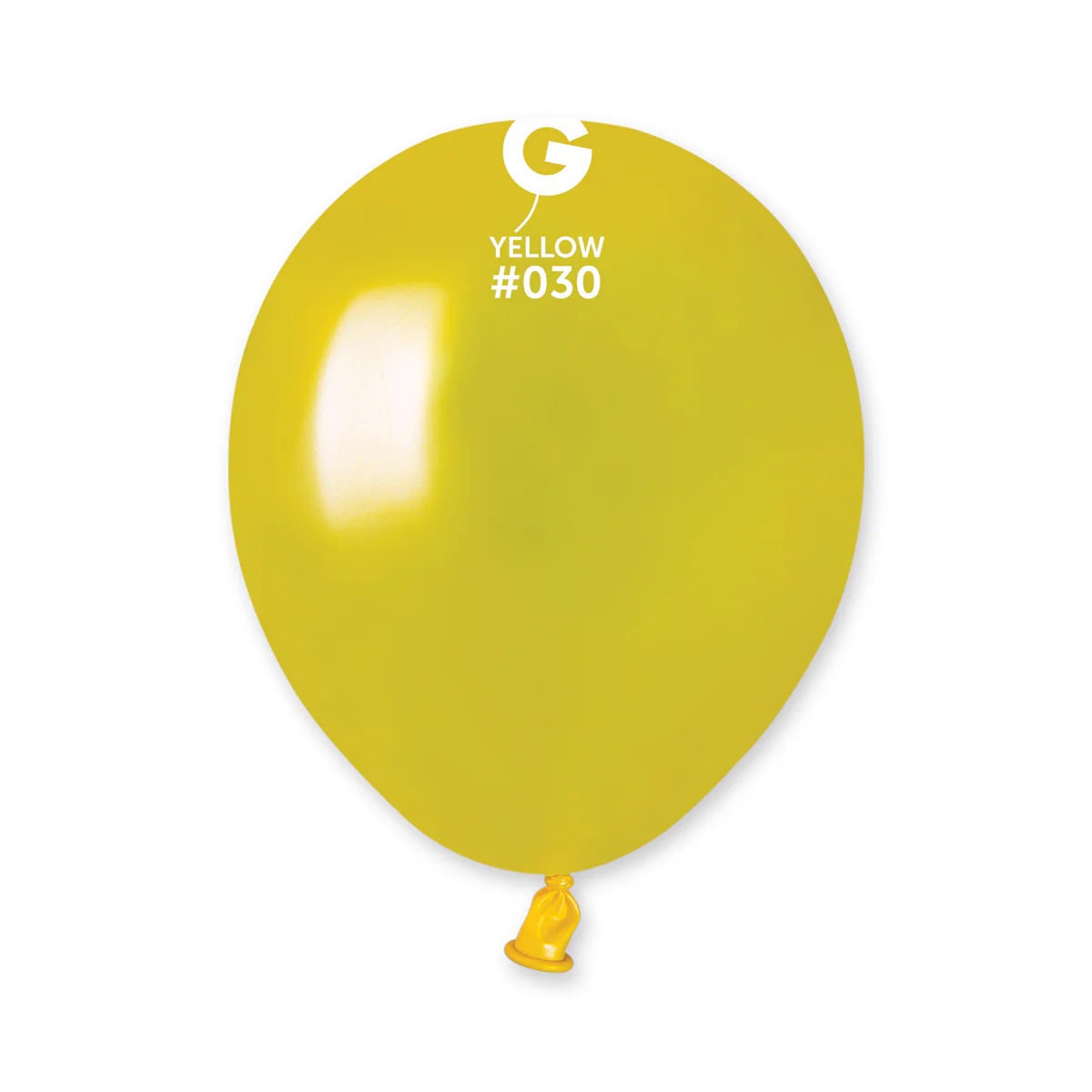 5" Gemar Latex Balloons (Bag of 100) Metallic Yellow
