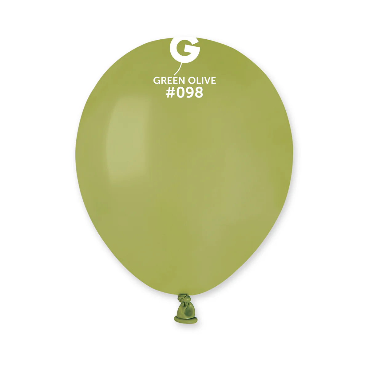 5" Gemar Latex Balloons (Bag of 100) Standard Green Olive