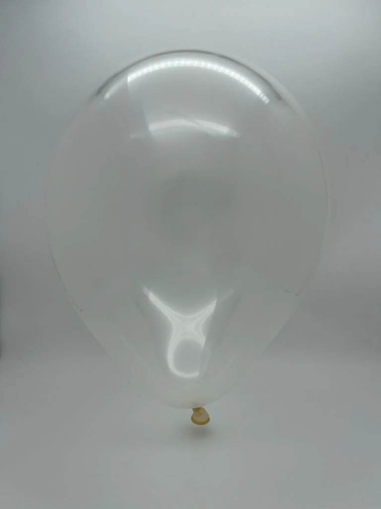 5" Kalisan Latex Balloons Crystal Transparent Clear (50 Per Bag) - Image 2