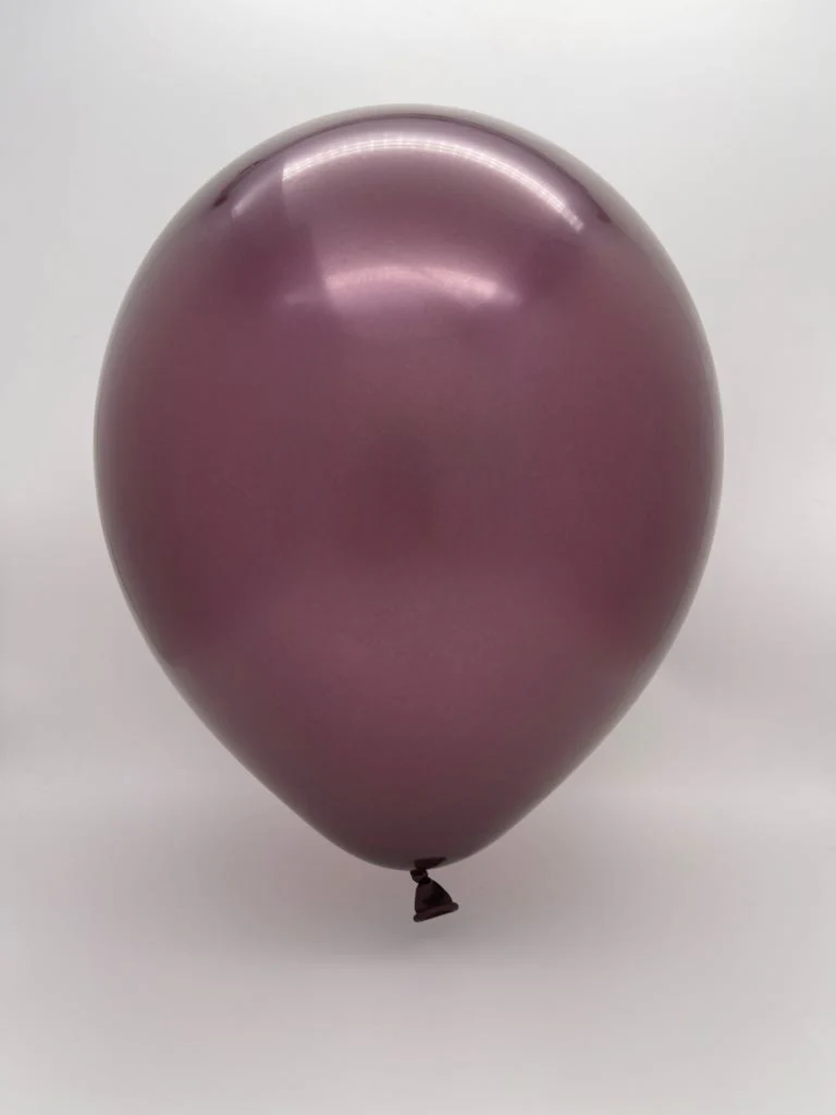 5" Kalisan Latex Balloons Mirror Burgundy (50 Per Bag) - Image 2
