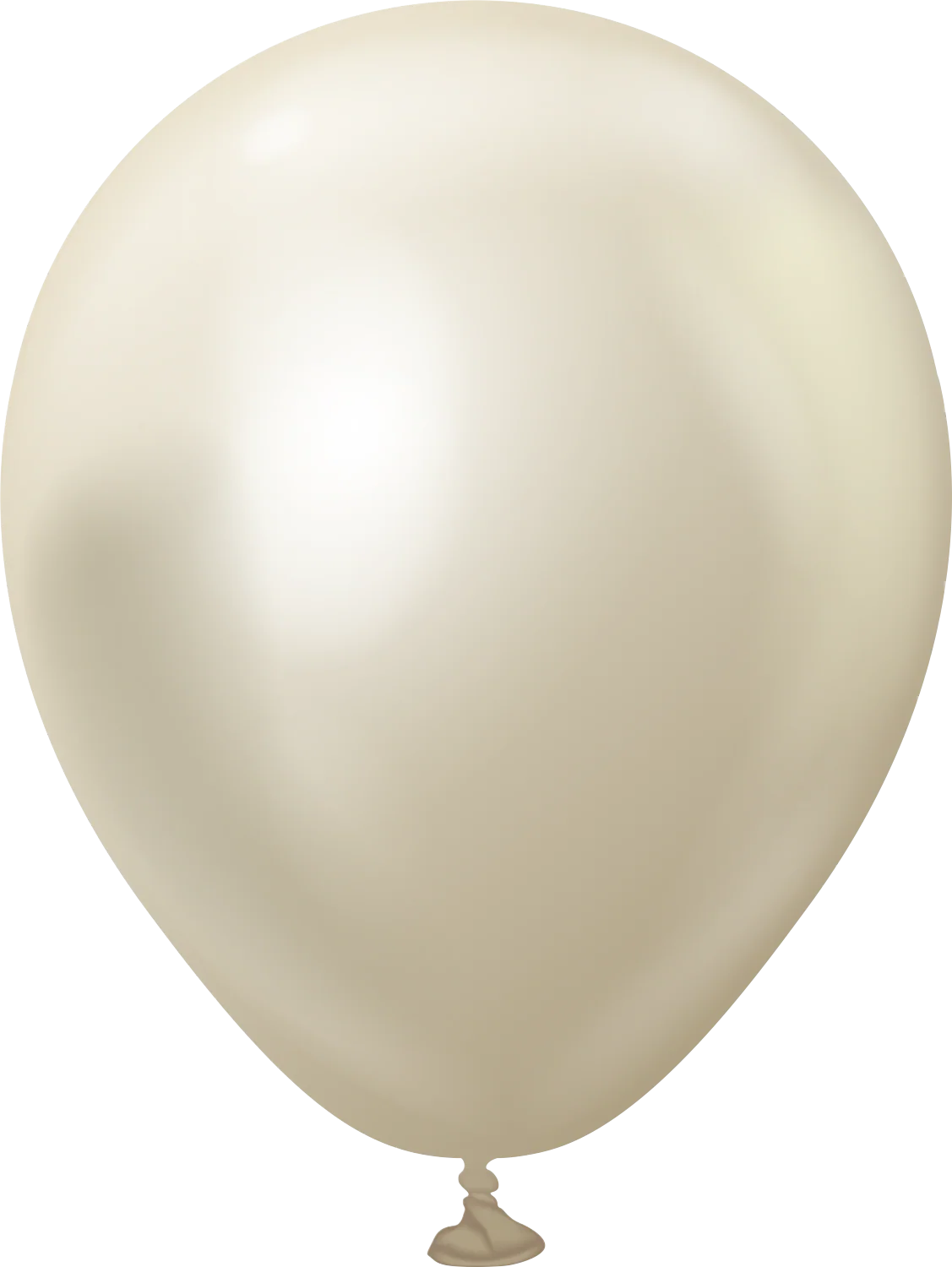 5" Kalisan Latex Balloons Mirror White Gold (50 Per Bag)