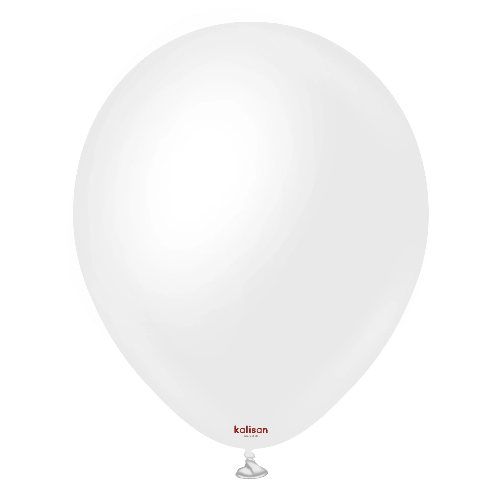 5" Kalisan Latex Balloons Opaque Satin Snow White (50 Per Bag)