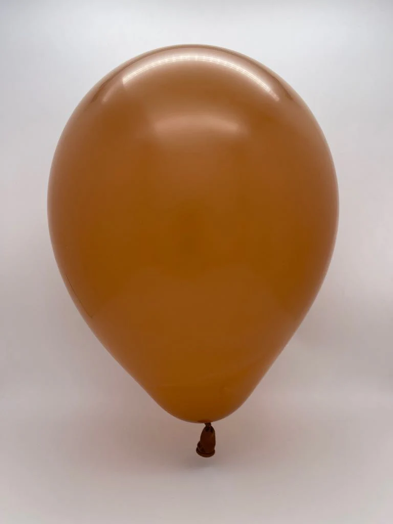 5" Kalisan Latex Balloons Standard Caramel Brown (50 Per Bag) - Image 2