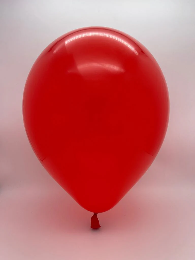 5" Kalisan Latex Balloons Standard Red (50 Per Bag) - Image 2