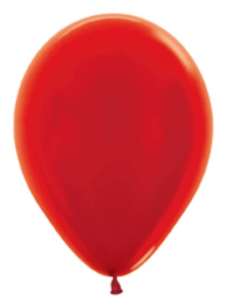 5" Latex Balloons (100 Per Bag) Metallic/Pearl Red Sempertex/Betallatex