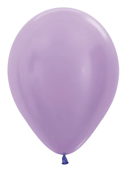 5" Latex Balloons (100 Per Bag) Metallic/Pearl Lilac Sempertex/Betallatex
